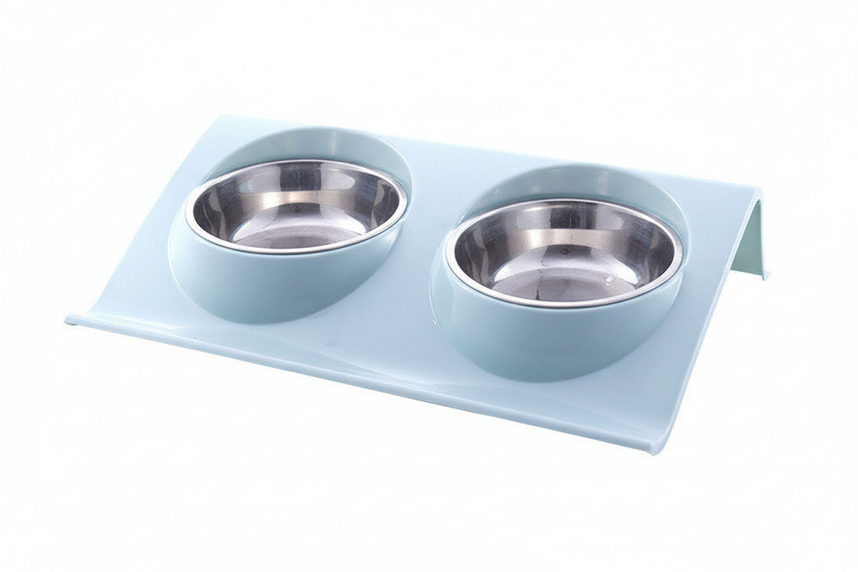 Dual Stainless Steel Pet Bowls