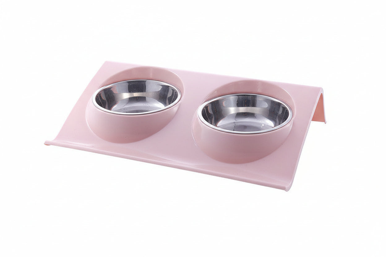 Dual Stainless Steel Pet Bowls