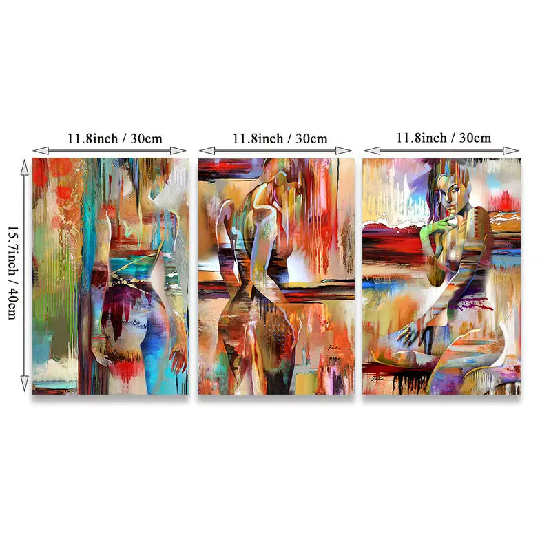 Elegant Abstract Women Art Set