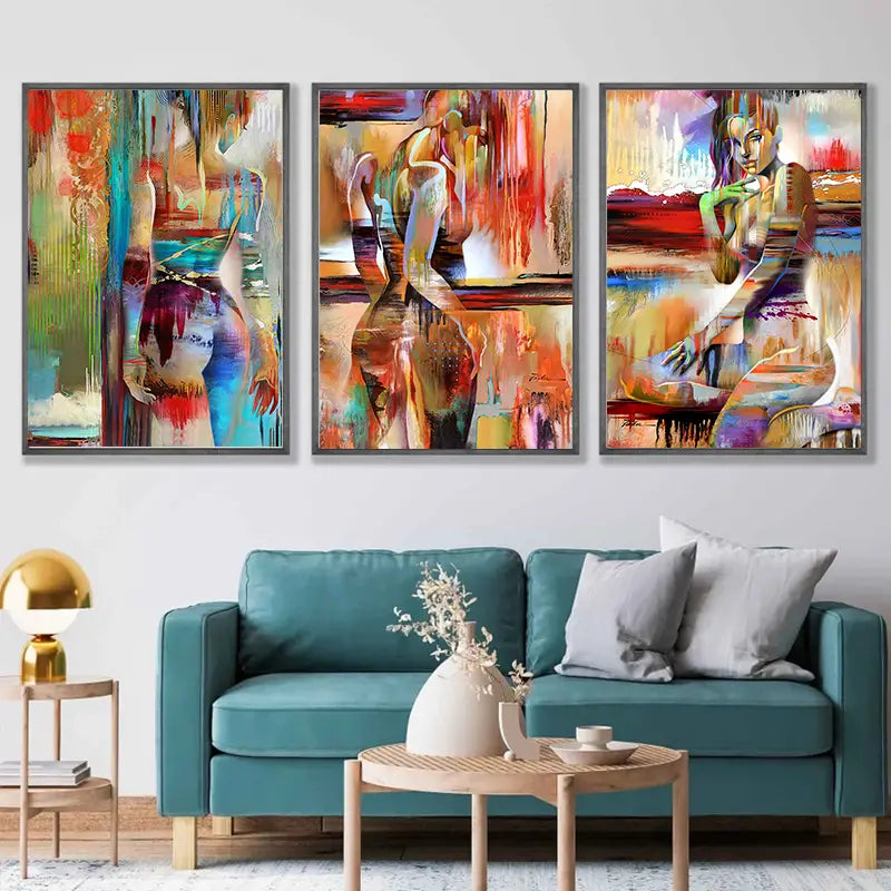 Elegant Abstract Women Art Set