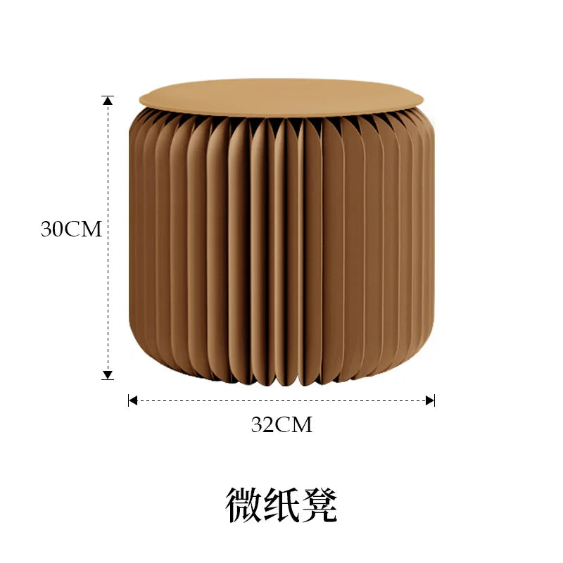Light Luxury Folding Paper Stool for Home