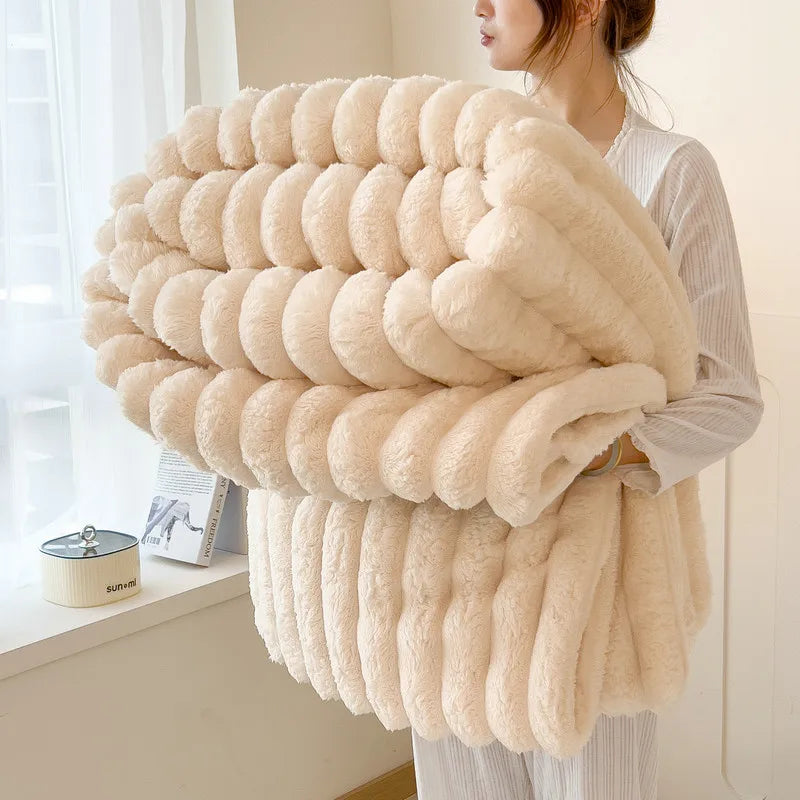 Popular thickened plush nap blanket
