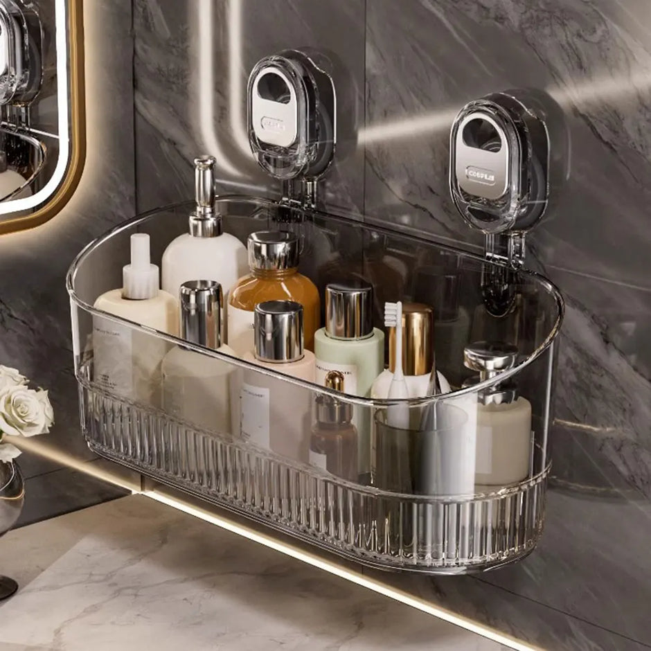 No-Drill Bathroom Suction Storage Box