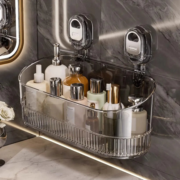 No-Drill Bathroom Suction Storage Box