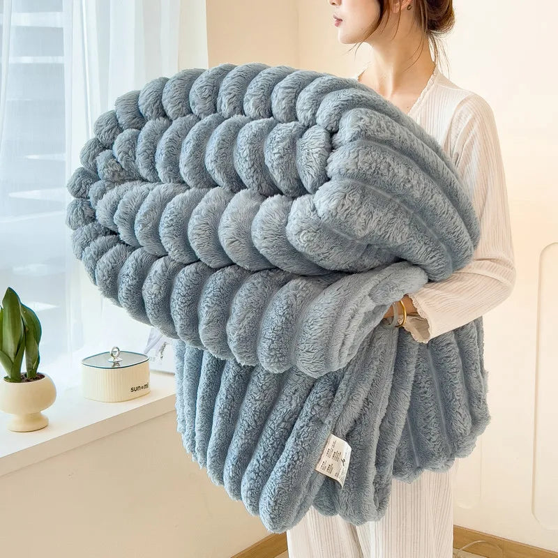 Popular thickened plush nap blanket