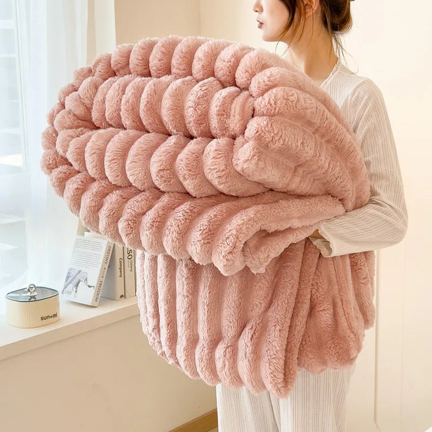 Popular thickened plush nap blanket