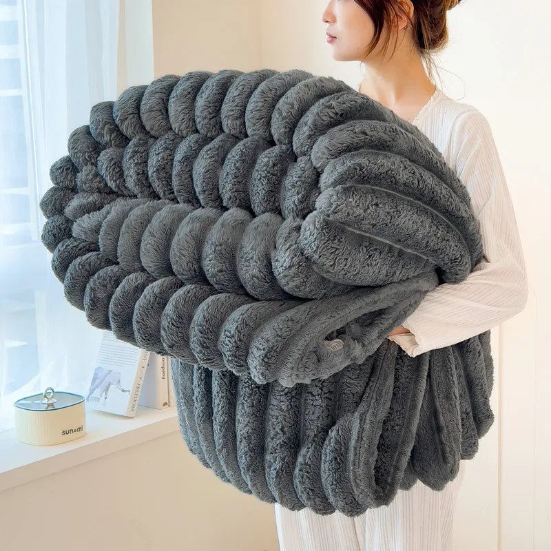 Popular thickened plush nap blanket