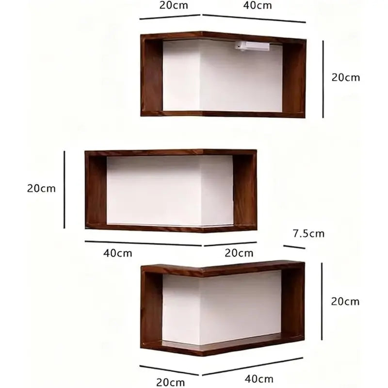 Smart Corner Shelves That Light Up Your Space, Set Of 3