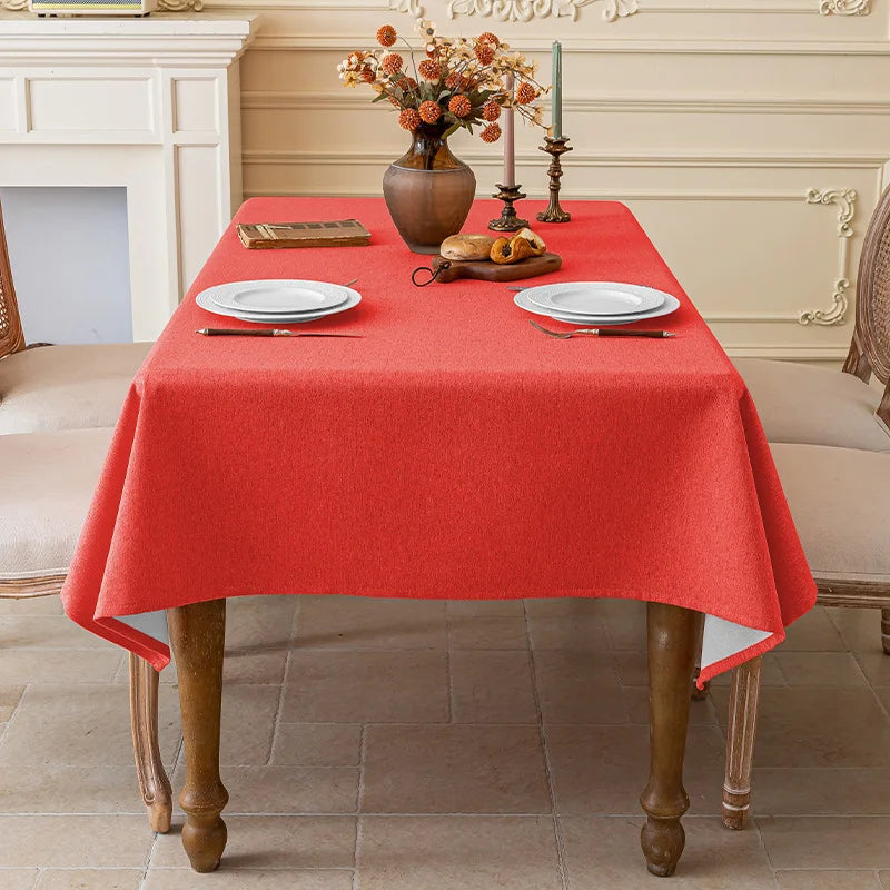 Cotton & Linen Waterproof Dustproof Tablecloth