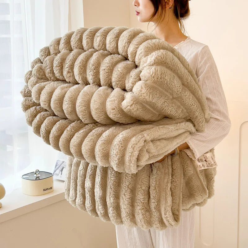 Popular thickened plush nap blanket