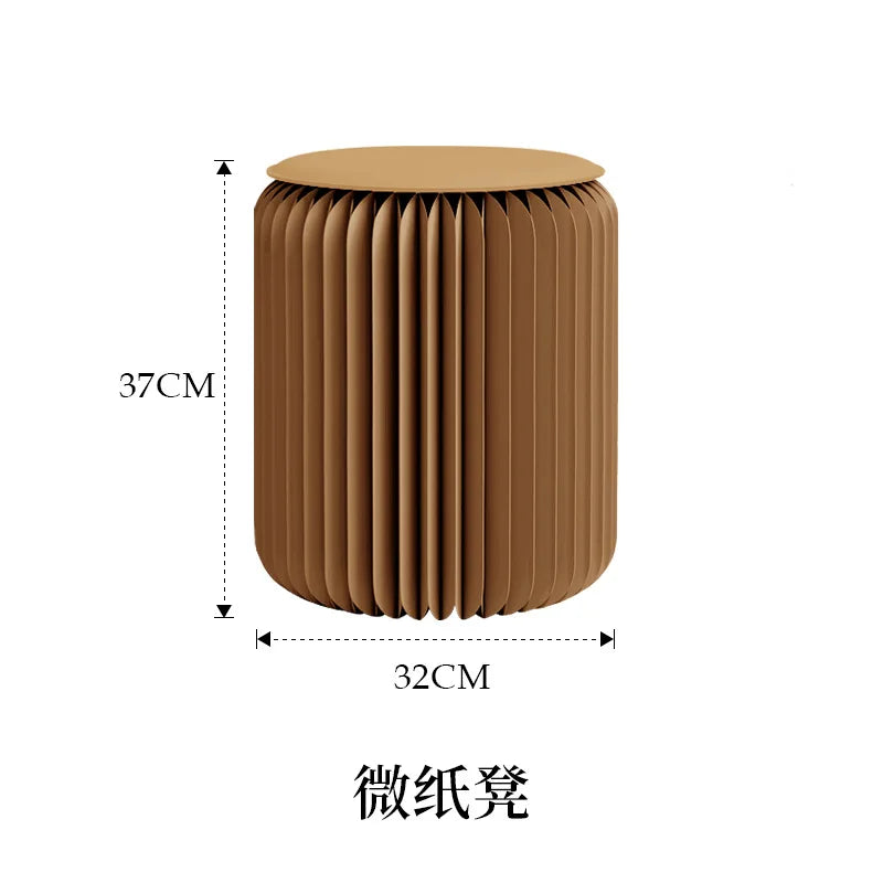 Light Luxury Folding Paper Stool for Home