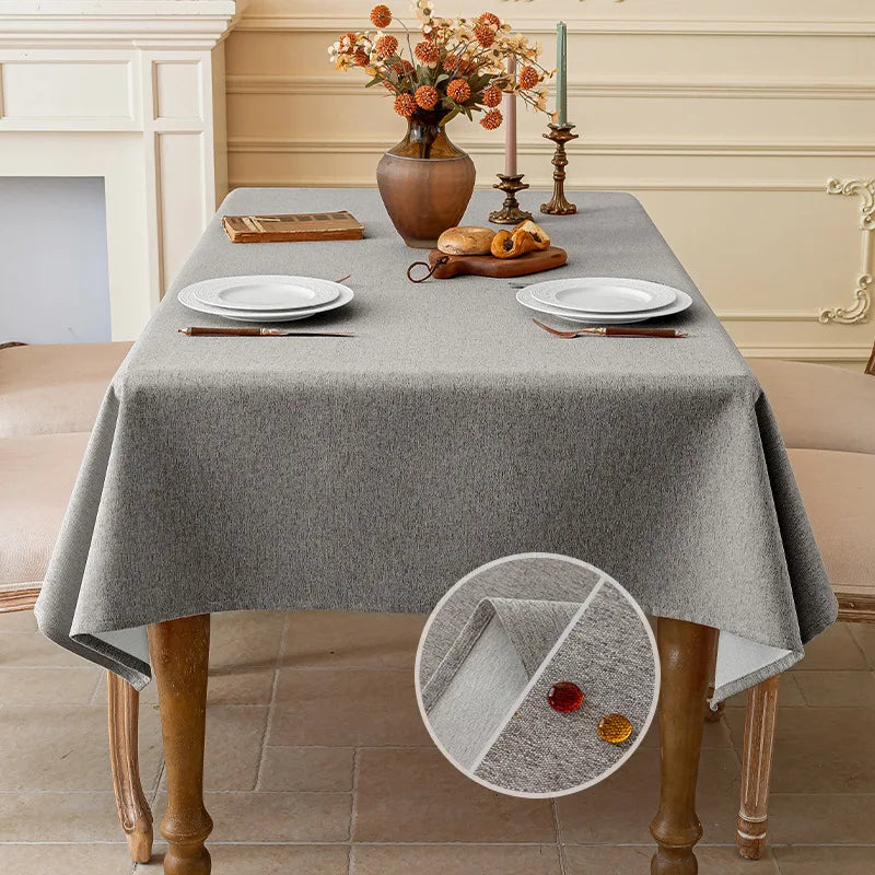 Cotton & Linen Waterproof Dustproof Tablecloth