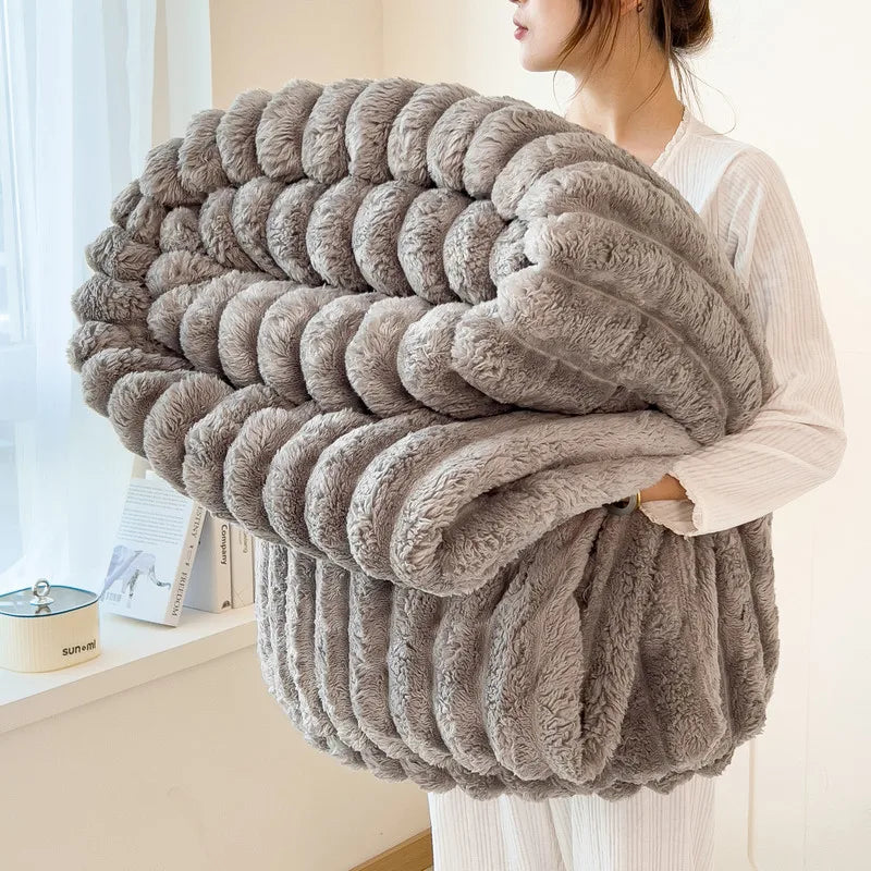Popular thickened plush nap blanket