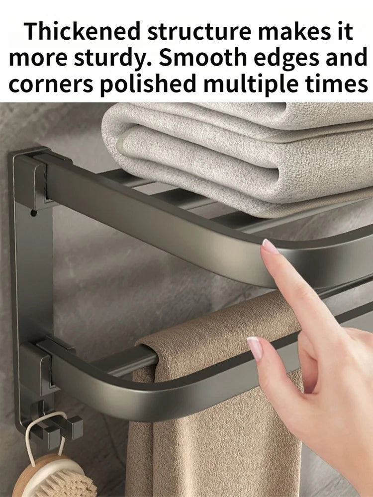 Wall mounted towel organizer