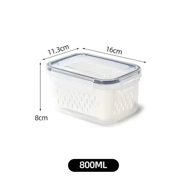 Food Grade Storage Box Fridge Organizer Fresh Vegetable