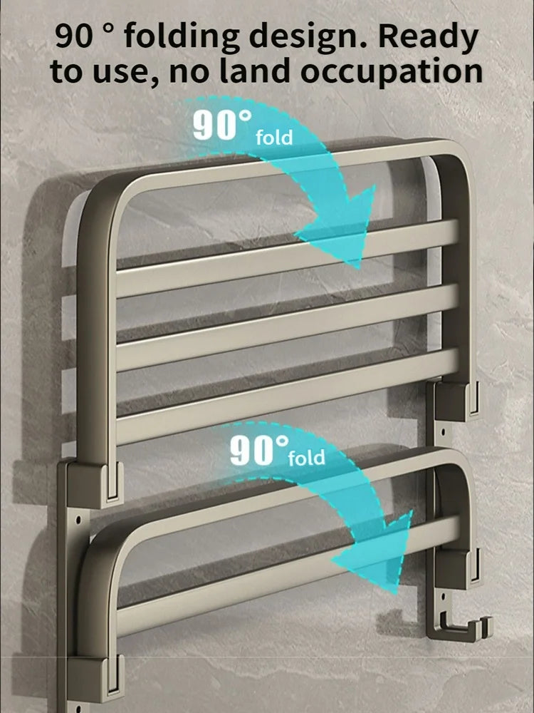 Wall mounted towel organizer