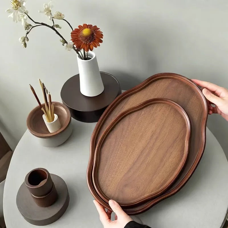Wooden Decorative Serving Tray for Coffee