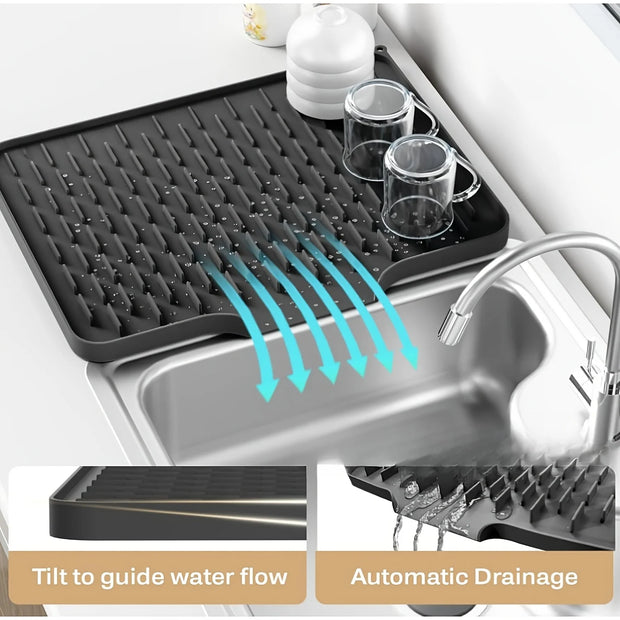 Non-Slip Silicone Drying Mat for Kitchen