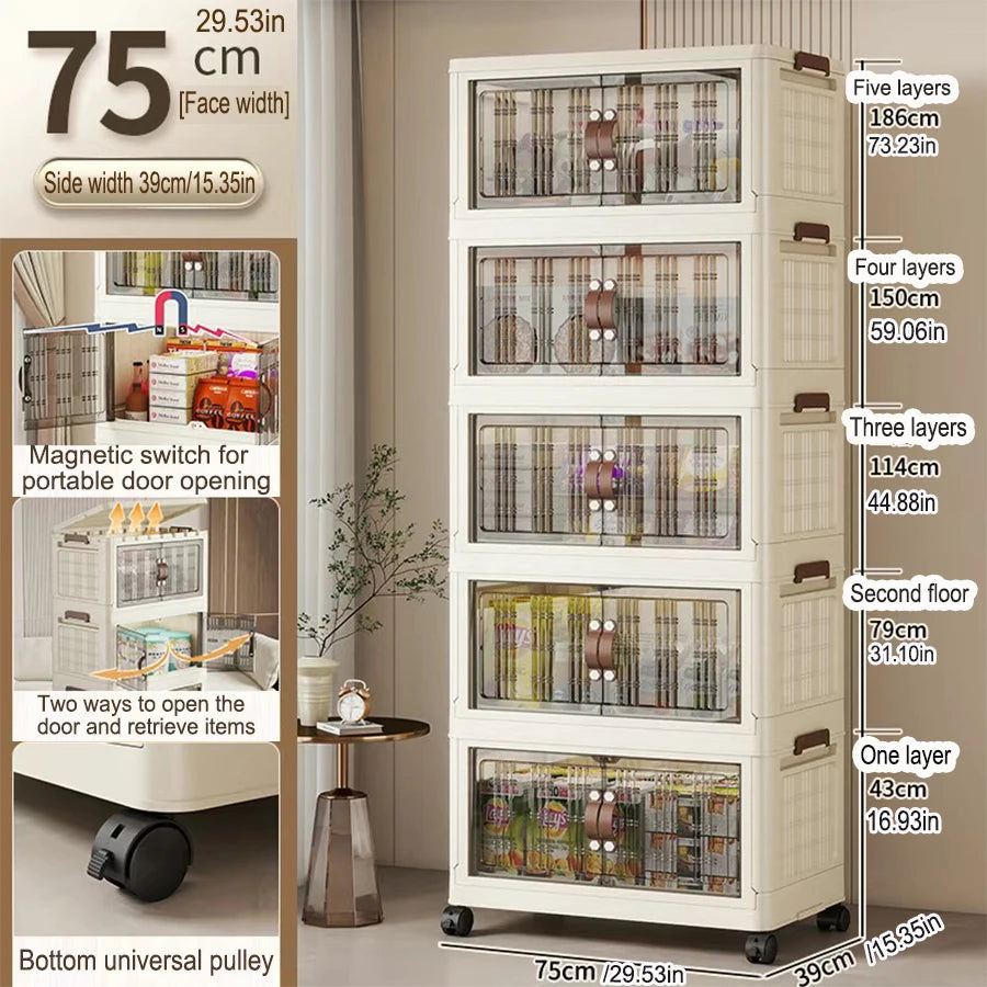 Large Capacity Multifunction Folding Storage Cabinet
