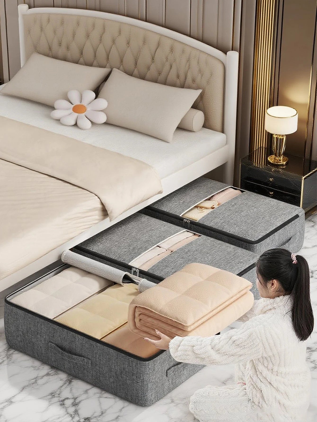Large-Capacity Under-Bed Clothing Storage Bag