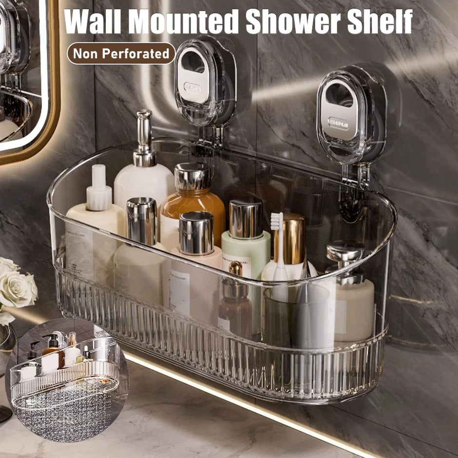 No-Drill Bathroom Suction Storage Box