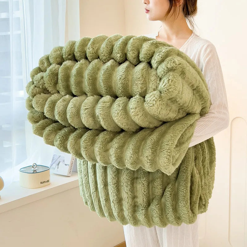 Popular thickened plush nap blanket