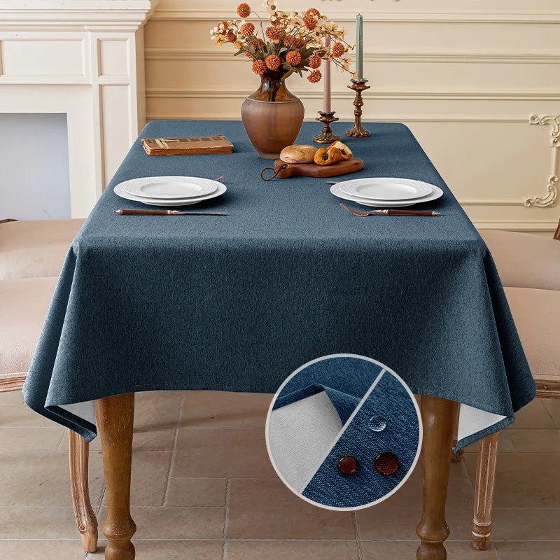 Cotton & Linen Waterproof Dustproof Tablecloth
