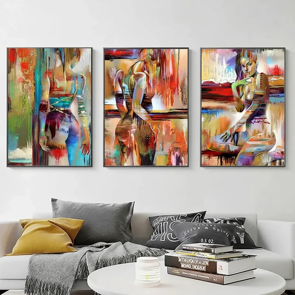 Elegant Abstract Women Art Set