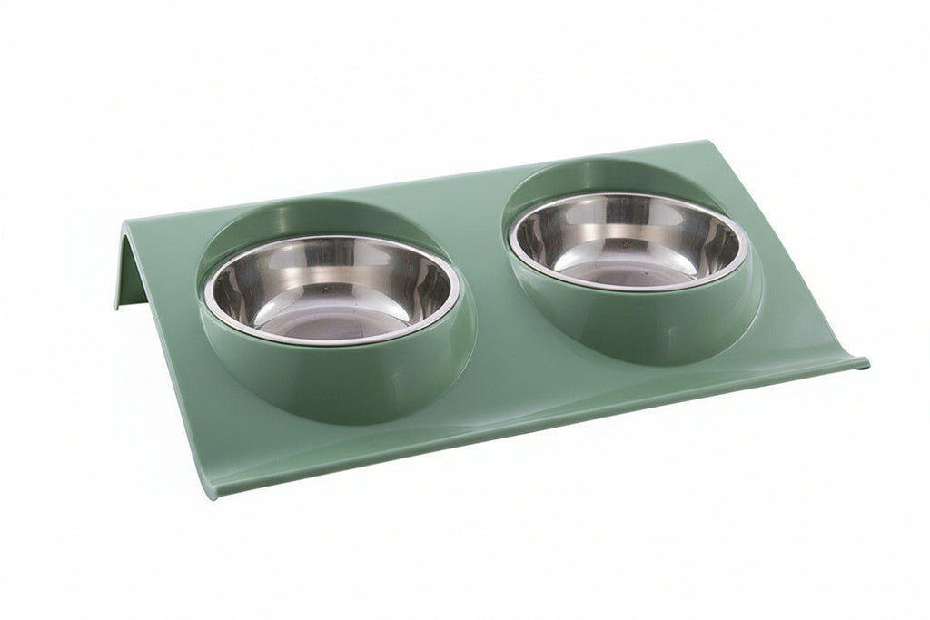 Dual Stainless Steel Pet Bowls