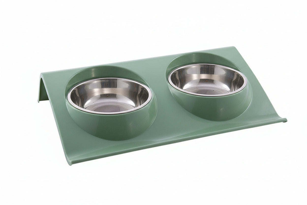 Dual Stainless Steel Pet Bowls