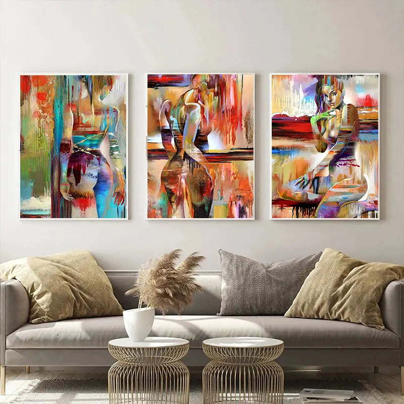 Elegant Abstract Women Art Set