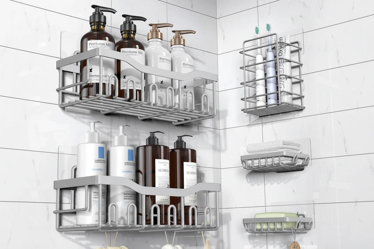 Contemporary 5-Layer Bathroom Rack