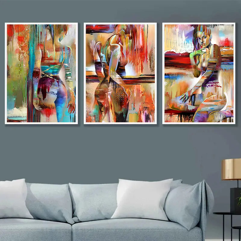 Elegant Abstract Women Art Set