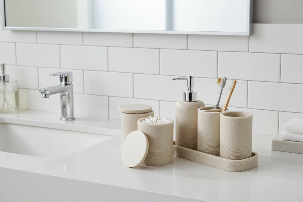 Modern Beige 6-Piece Bathroom Ensemble